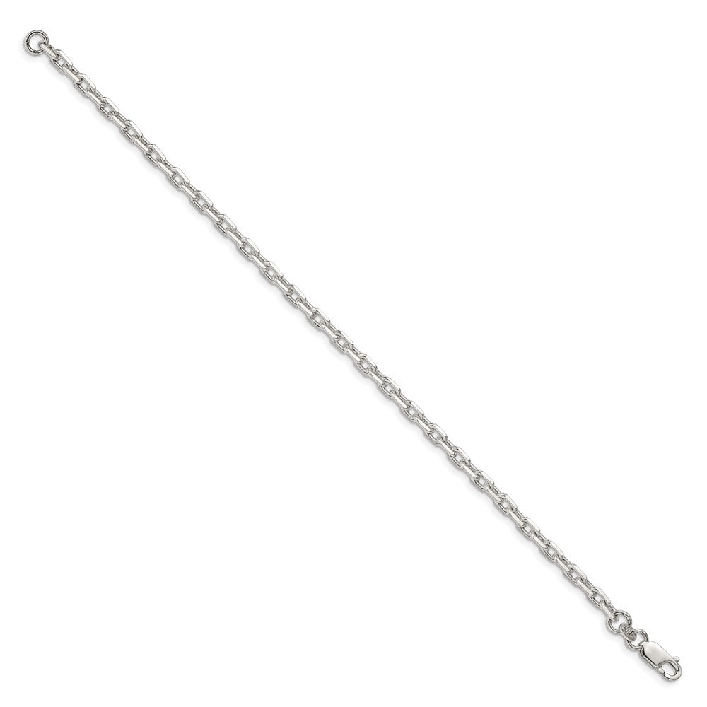 FJC Finejewelers 925 Sterling Silver Beveled Oval Cable Bracelet Chain 8 Inches x 3.95 mm