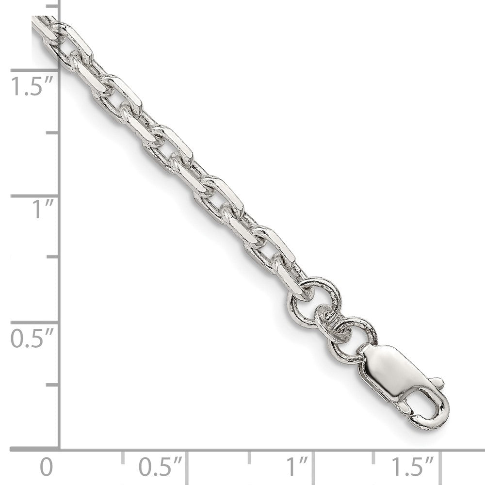 FJC Finejewelers 925 Sterling Silver Beveled Oval Cable Bracelet Chain 8 Inches x 3.95 mm