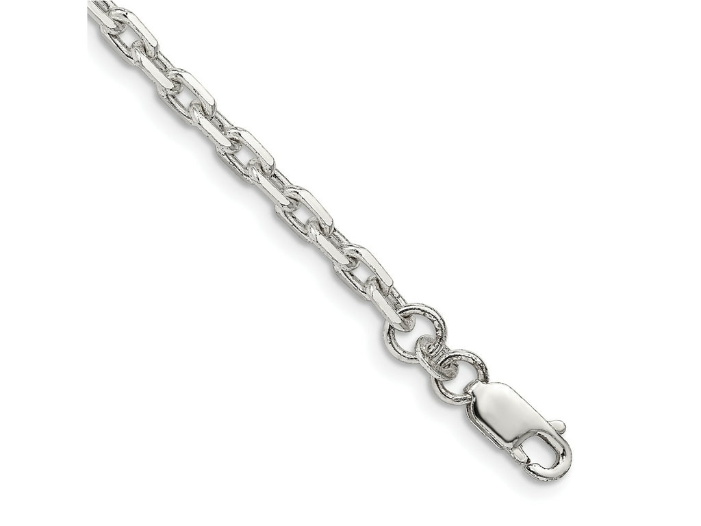 FJC Finejewelers 925 Sterling Silver Beveled Oval Cable Bracelet Chain 8 Inches x 3.95 mm