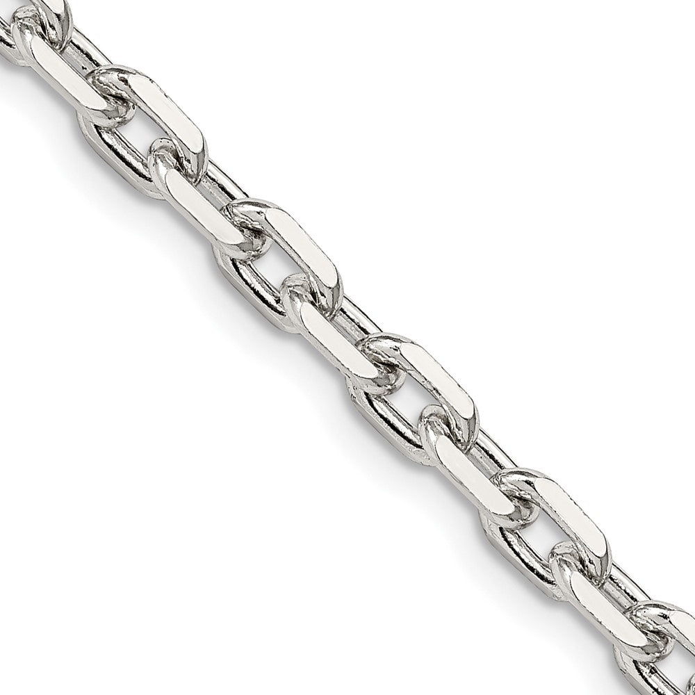 FJC Finejewelers 925 Sterling Silver Beveled Oval Cable Chain 24 Inches x 4.9 mm