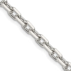 FJC Finejewelers 925 Sterling Silver Beveled Oval Cable Chain 26 Inches x 4.9 mm