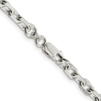 FJC Finejewelers 925 Sterling Silver Beveled Oval Cable Bracelet Chain 7 Inches x 4.9 mm