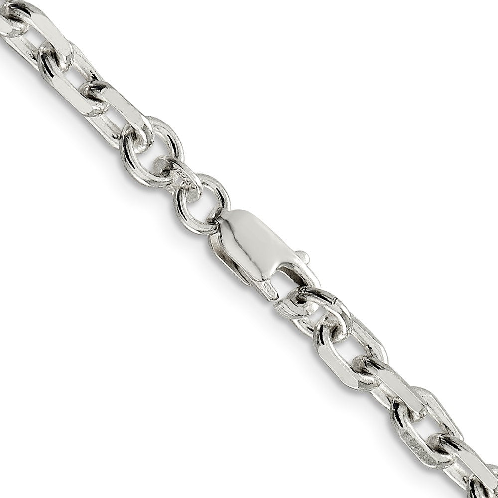 FJC Finejewelers 925 Sterling Silver Beveled Oval Cable Bracelet Chain 7 Inches x 4.9 mm