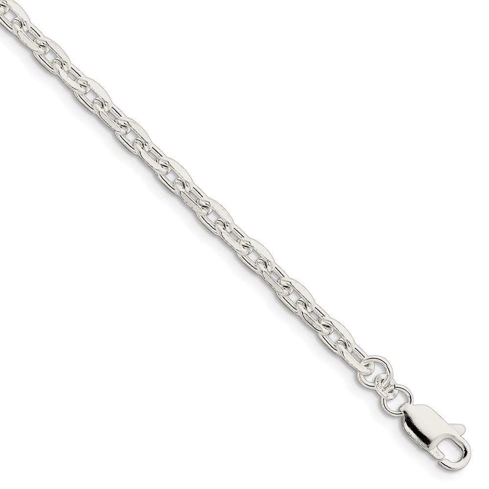 FJC Finejewelers 925 Sterling Silver Beveled Oval Cable Bracelet Chain 7 Inches x 4.9 mm