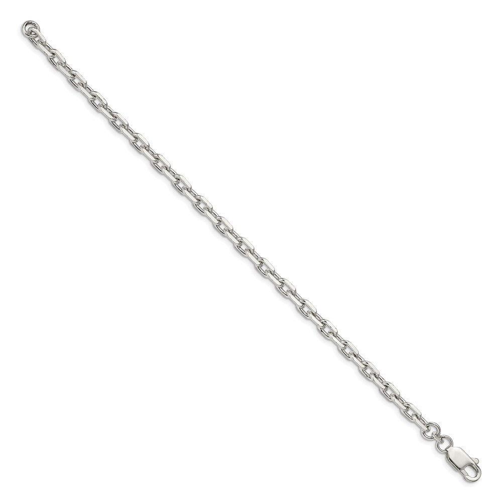 FJC Finejewelers 925 Sterling Silver Beveled Oval Cable Bracelet Chain 8 Inches x 4.9 mm