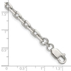 FJC Finejewelers 925 Sterling Silver Beveled Oval Cable Bracelet Chain 8 Inches x 4.9 mm