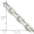 FJC Finejewelers 925 Sterling Silver Beveled Oval Cable Chain 20 Inches x 5.4 mm