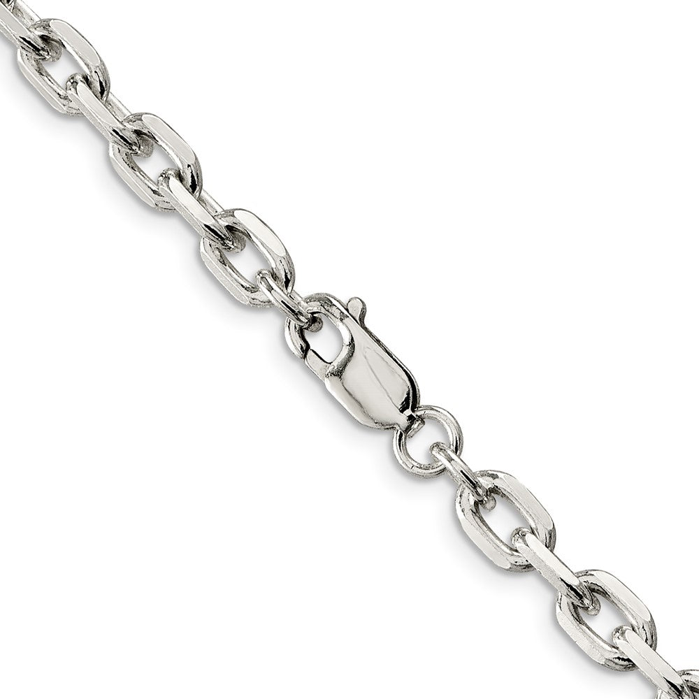 FJC Finejewelers 925 Sterling Silver Beveled Oval Cable Chain 22 Inches x 5.4 mm