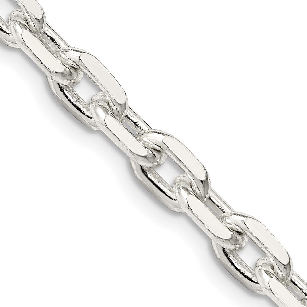FJC Finejewelers 925 Sterling Silver Beveled Oval Cable Chain 24 Inches x 5.4 mm