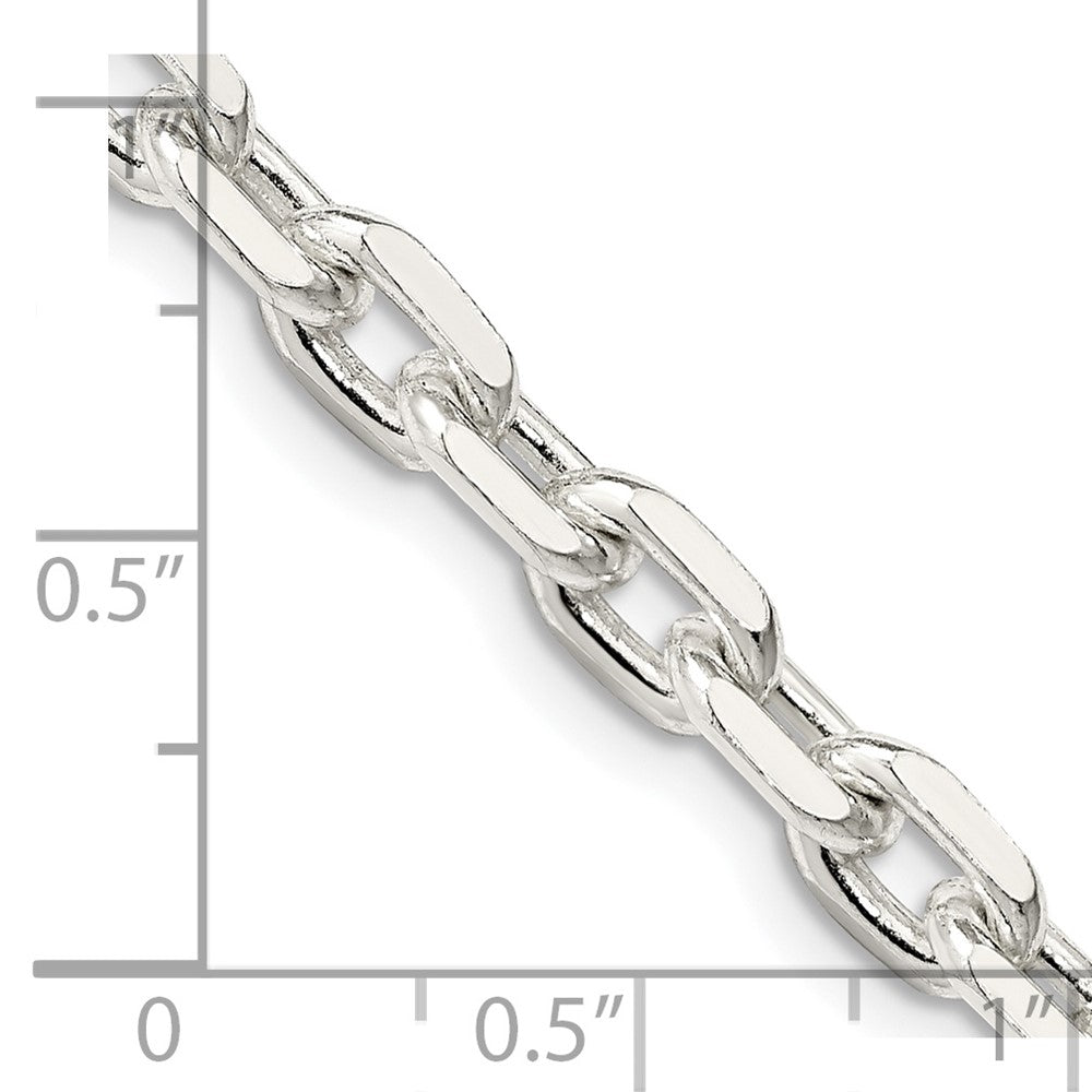 FJC Finejewelers 925 Sterling Silver Beveled Oval Cable Chain 24 Inches x 5.4 mm