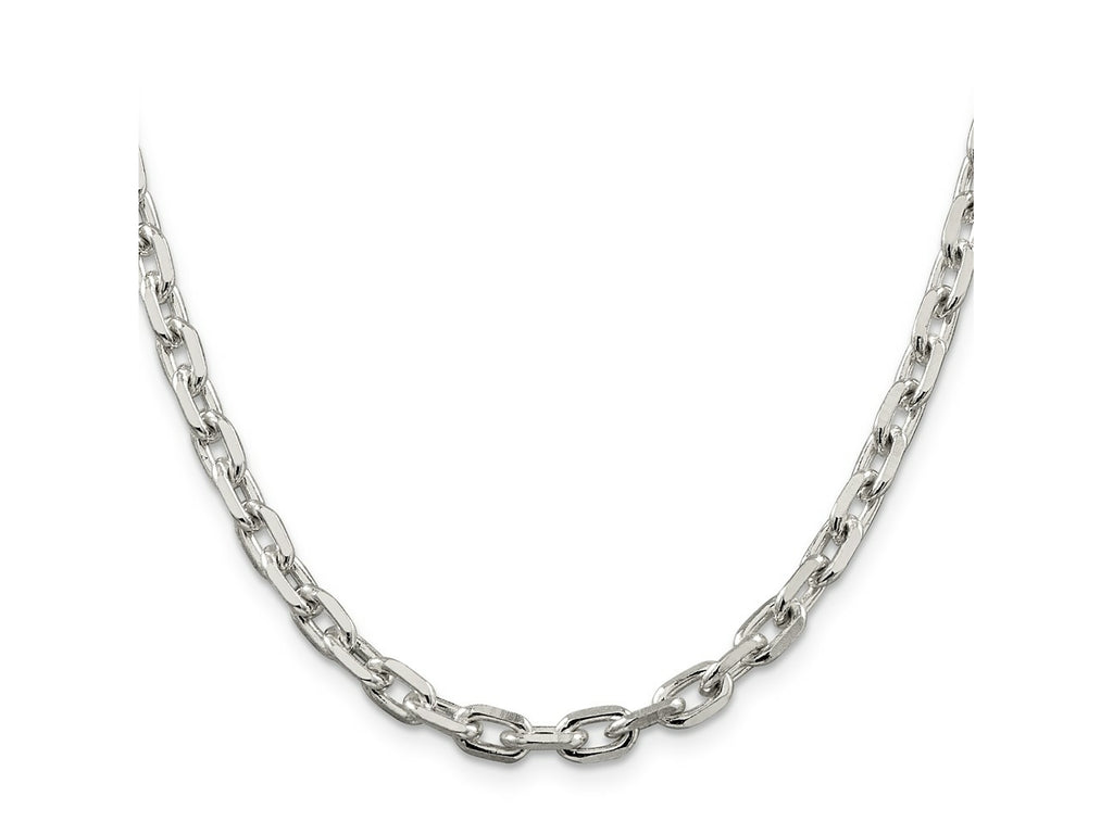 FJC Finejewelers 925 Sterling Silver Beveled Oval Cable Chain 24 Inches x 5.4 mm