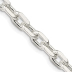FJC Finejewelers 925 Sterling Silver Beveled Oval Cable Chain 26 Inches x 5.4 mm