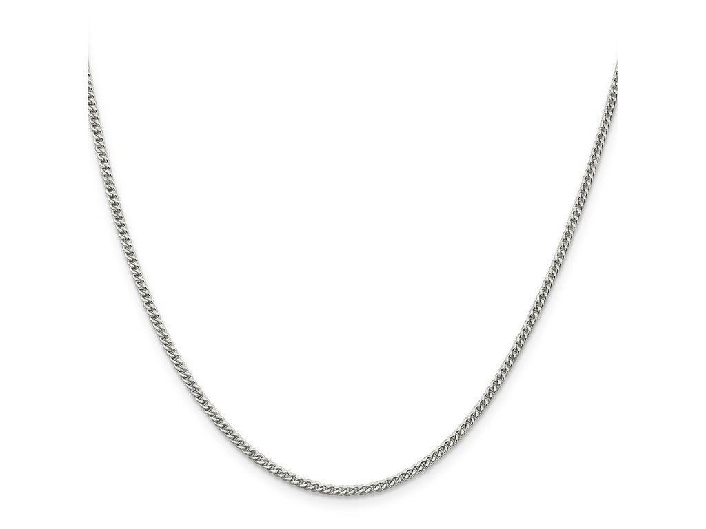 FJC Finejewelers 925 Sterling Silver Rhodium Plated Curb Chain 28 Inches x 2 mm