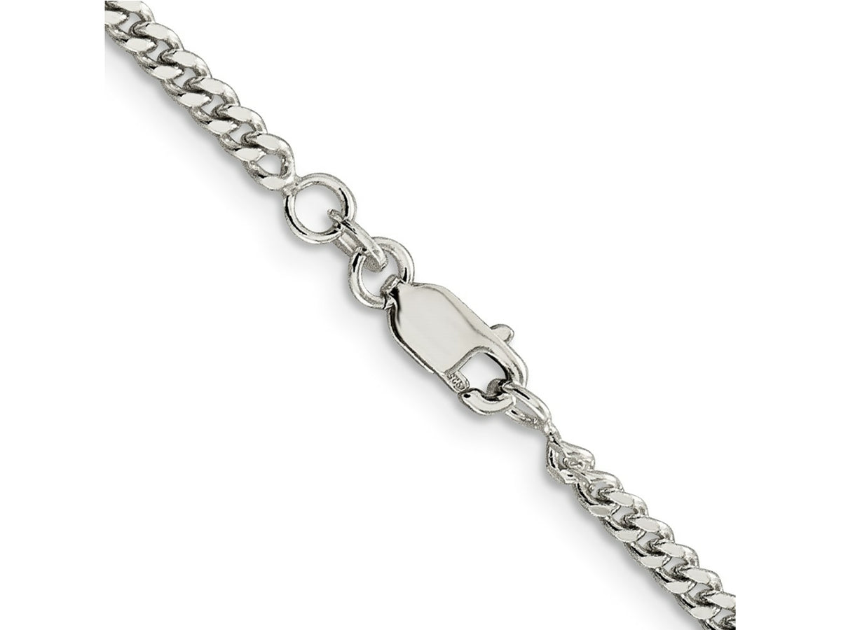FJC Finejewelers 925 Sterling Silver Curb Chain Anklet 9 Inches x 3 mm