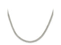 FJC Finejewelers 925 Sterling Silver Rhodium Plated Curb Chain 28 Inches x 3.5 mm
