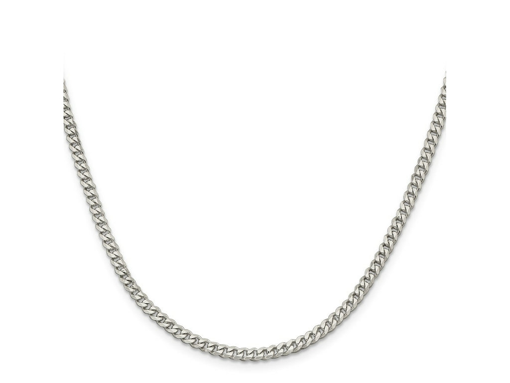 FJC Finejewelers 925 Sterling Silver Rhodium Plated Curb Chain 30 Inches x 3.5 mm