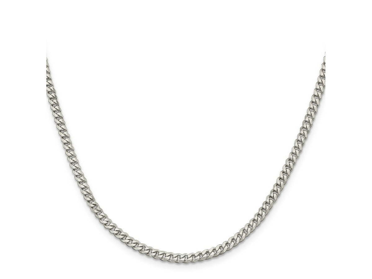 FJC Finejewelers 925 Sterling Silver Rhodium Plated Curb Chain 30 Inches x 3.5 mm