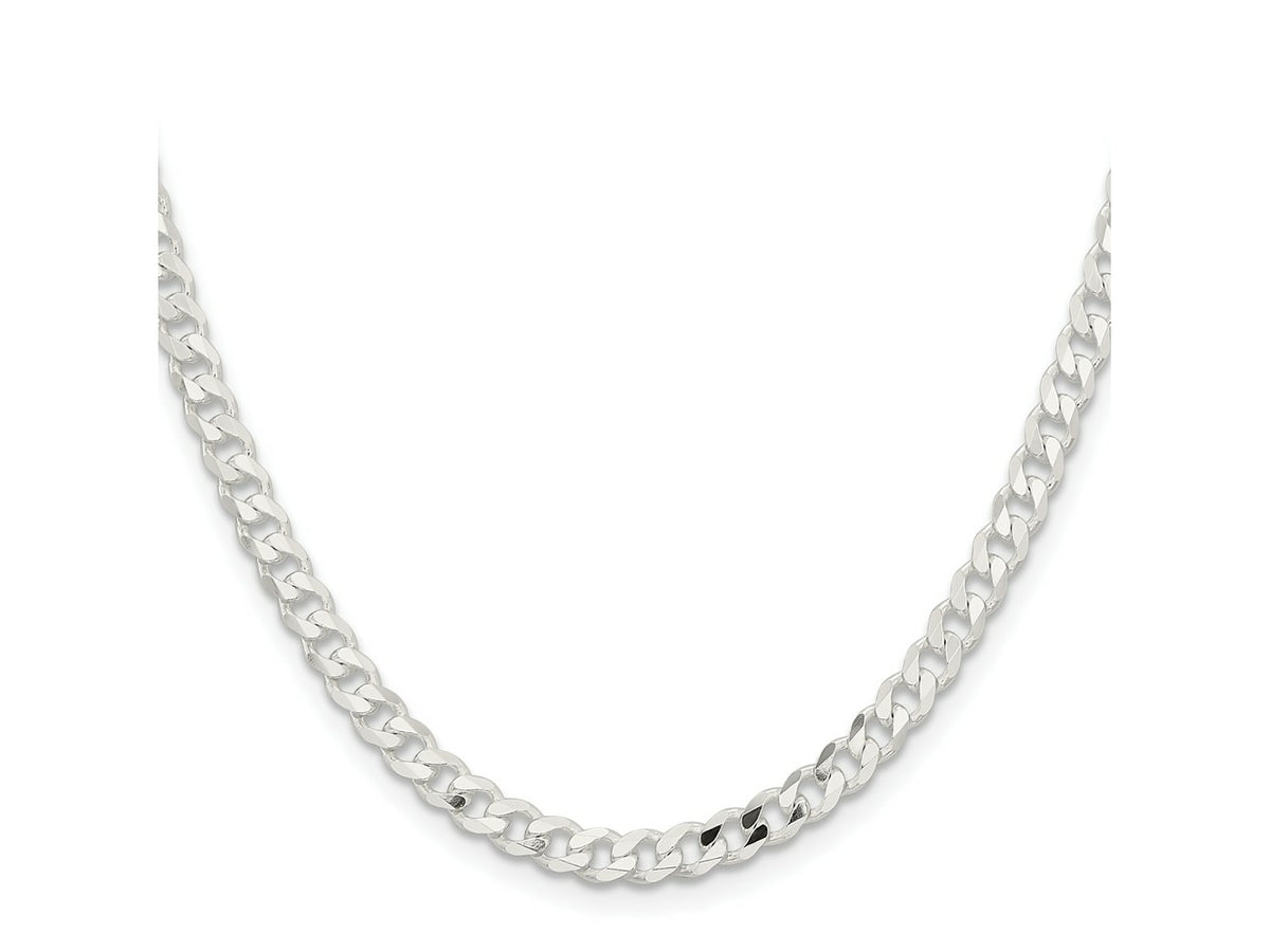 FJC Finejewelers 925 Sterling Silver Curb Chain 20 Inches x 4.5 mm