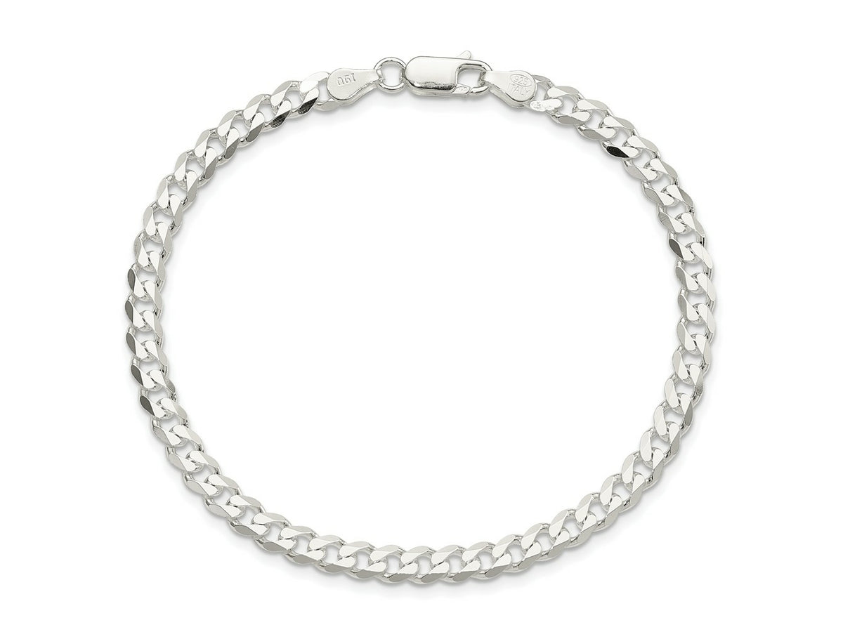 FJC Finejewelers 925 Sterling Silver Curb Bracelet Chain 8 Inches x 4.5 mm