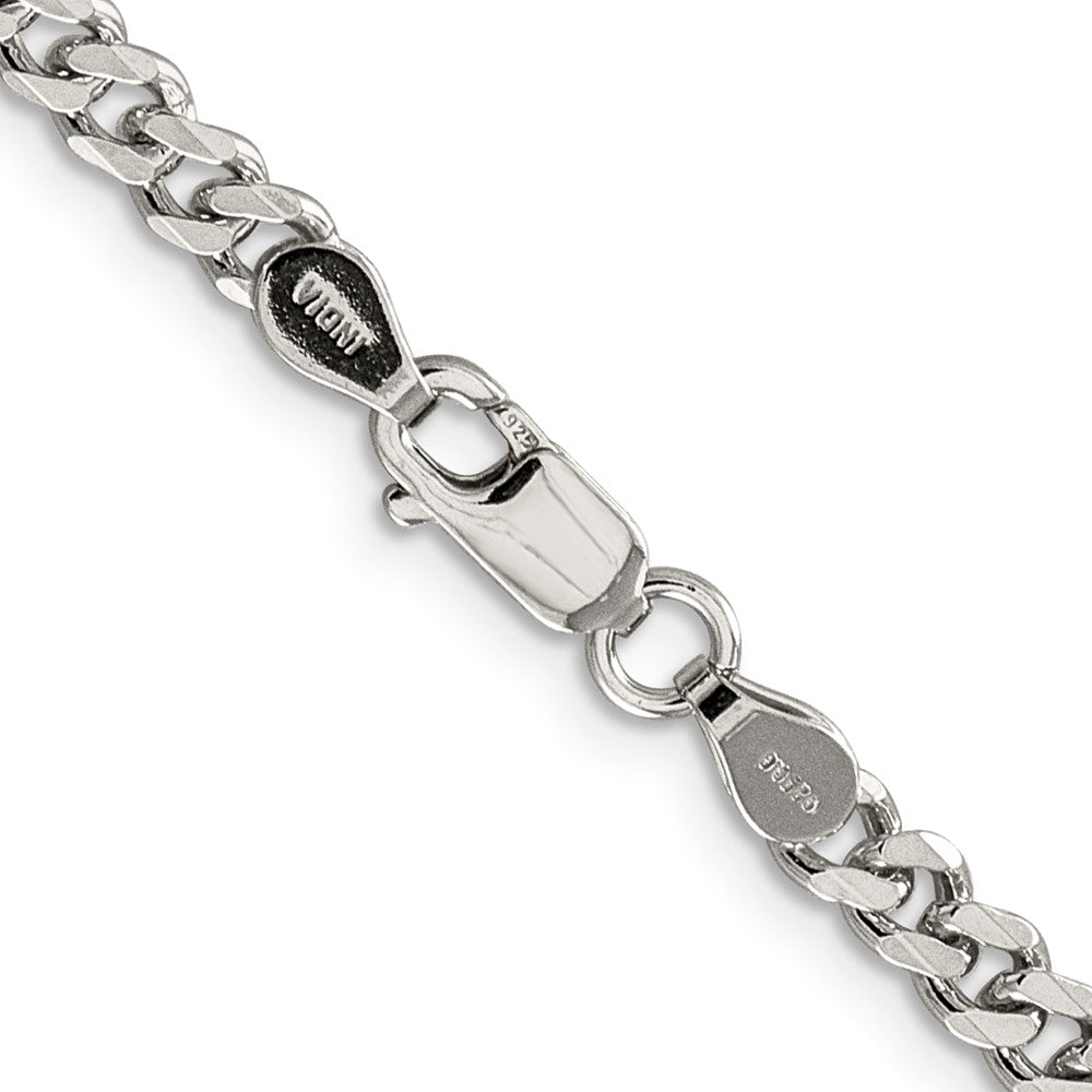 FJC Finejewelers 925 Sterling Silver Rhodium Plated Curb Chain 18 Inches x 4.5 mm