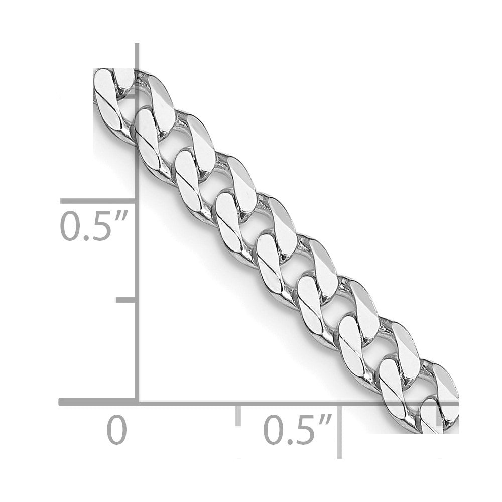 FJC Finejewelers 925 Sterling Silver Rhodium Plated Curb Chain 18 Inches x 4.5 mm