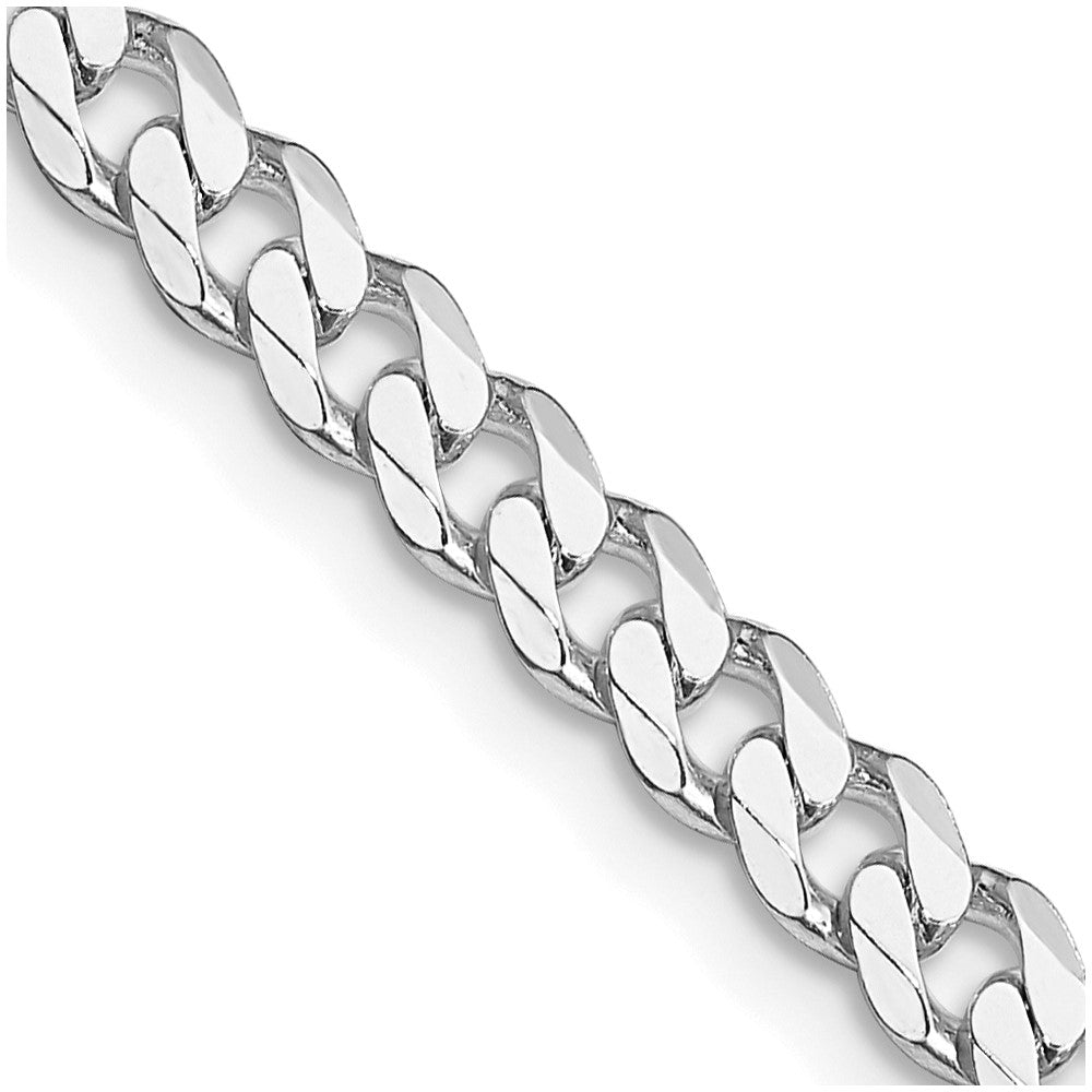 FJC Finejewelers 925 Sterling Silver Rhodium Plated 4.5mm Curb Chain