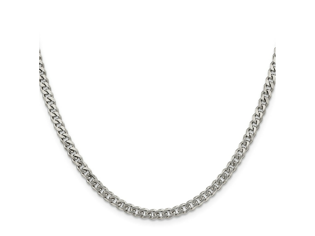 FJC Finejewelers 925 Sterling Silver Rhodium Plated Curb Chain 28 Inches x 4.5 mm