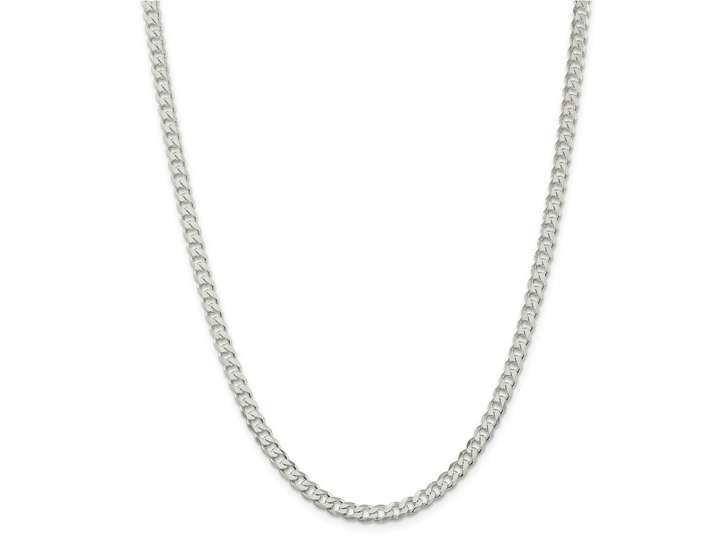 FJC Finejewelers 925 Sterling Silver Rhodium Plated 4.5mm Curb Chain