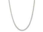 FJC Finejewelers 925 Sterling Silver Rhodium Plated 4.5mm Curb Chain