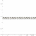 FJC Finejewelers 925 Sterling Silver Rhodium Plated 4.5mm Curb Bracelet Chain