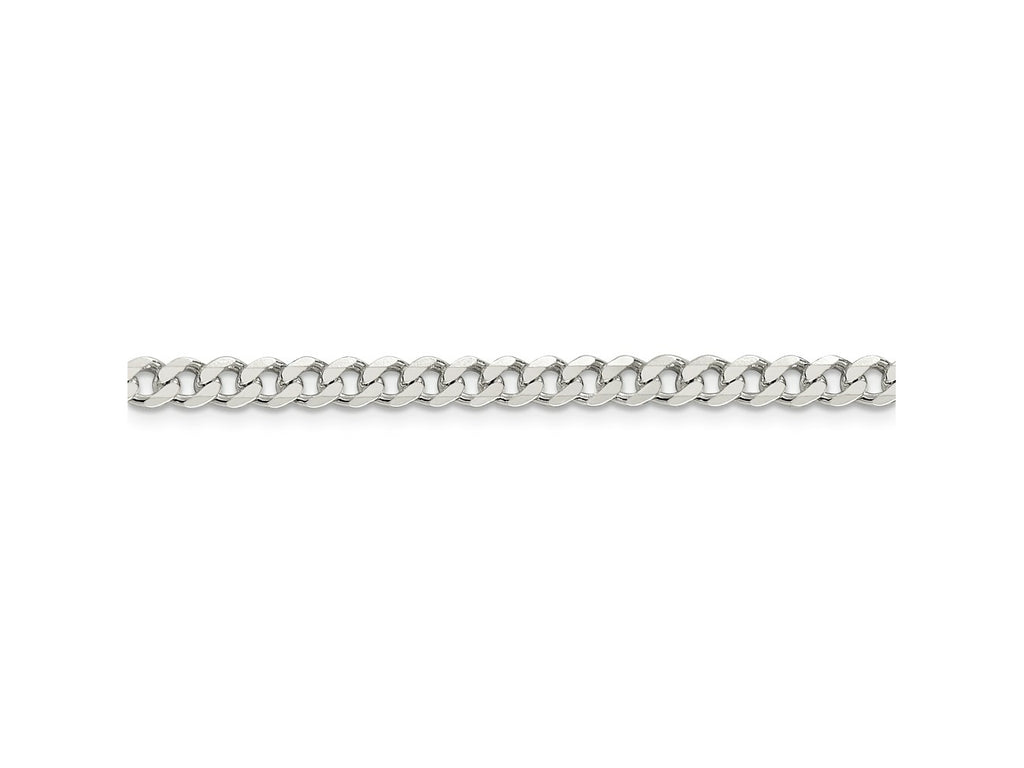 FJC Finejewelers 925 Sterling Silver Rhodium Plated 4.5mm Curb Bracelet Chain