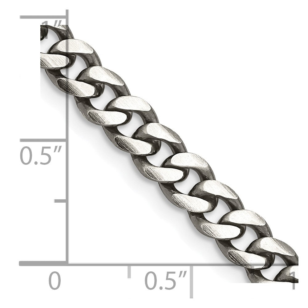 FJC Finejewelers 925 Sterling Silver Antiqued Curb Chain 18 Inches x 6 mm