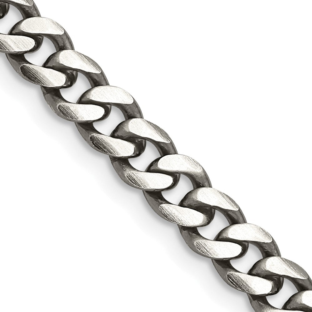 FJC Finejewelers 925 Sterling Silver Antiqued Curb Chain 26 Inches x 6 mm