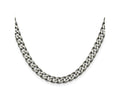 FJC Finejewelers 925 Sterling Silver Antiqued Curb Chain 26 Inches x 6 mm