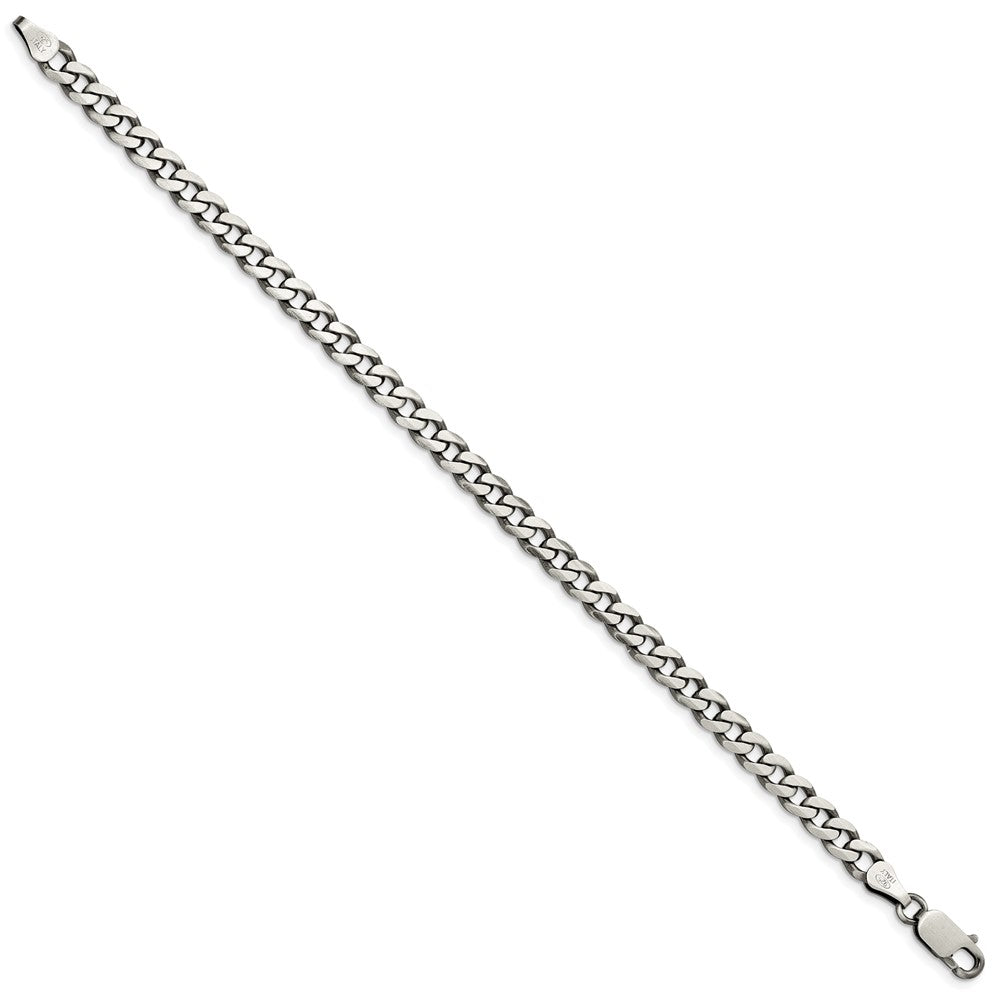 FJC Finejewelers 925 Sterling Silver Antiqued Curb Bracelet Chain 8 Inches x 6 mm