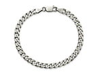 FJC Finejewelers 925 Sterling Silver Antiqued Curb Bracelet Chain 8 Inches x 6 mm