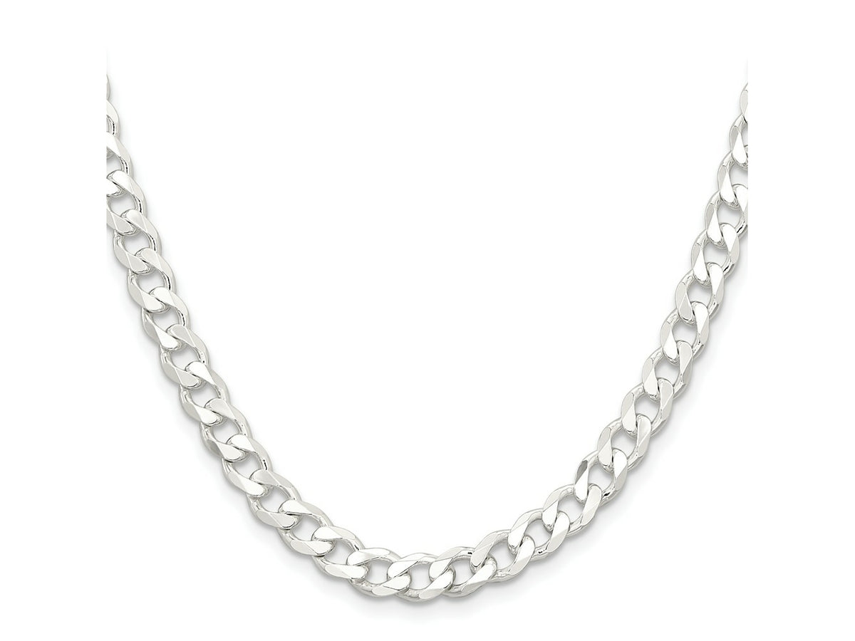 FJC Finejewelers 925 Sterling Silver Curb Chain 24 Inches x 7 mm