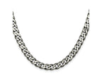 FJC Finejewelers 925 Sterling Silver Antiqued Curb Chain 16 Inches x 7 mm