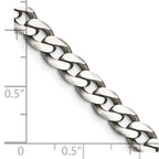 FJC Finejewelers 925 Sterling Silver Antiqued Curb Chain 18 Inches x 7 mm