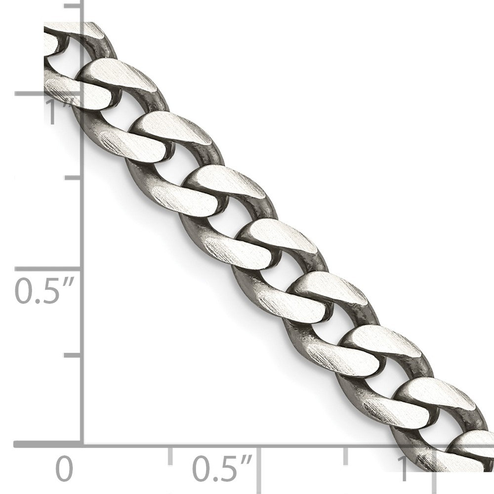 FJC Finejewelers 925 Sterling Silver Antiqued Curb Chain 18 Inches x 7 mm