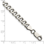 FJC Finejewelers 925 Sterling Silver Antiqued Curb Bracelet Chain 8 Inches x 7 mm