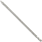 FJC Finejewelers 925 Sterling Silver Antiqued Curb Bracelet Chain 8 Inches x 7 mm