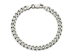 FJC Finejewelers 925 Sterling Silver Antiqued Curb Bracelet Chain 8 Inches x 7 mm
