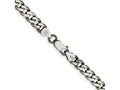 FJC Finejewelers 925 Sterling Silver Antiqued Curb Bracelet Chain 9 Inches x 7 mm