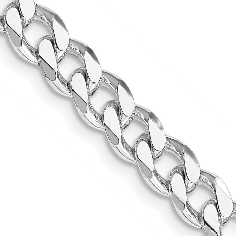FJC Finejewelers 925 Sterling Silver Rhodium Plated Curb Chain 28 Inches x 7 mm