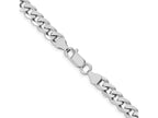 FJC Finejewelers 925 Sterling Silver Rhodium Plated Curb Bracelet Chain 9 Inches x 7 mm