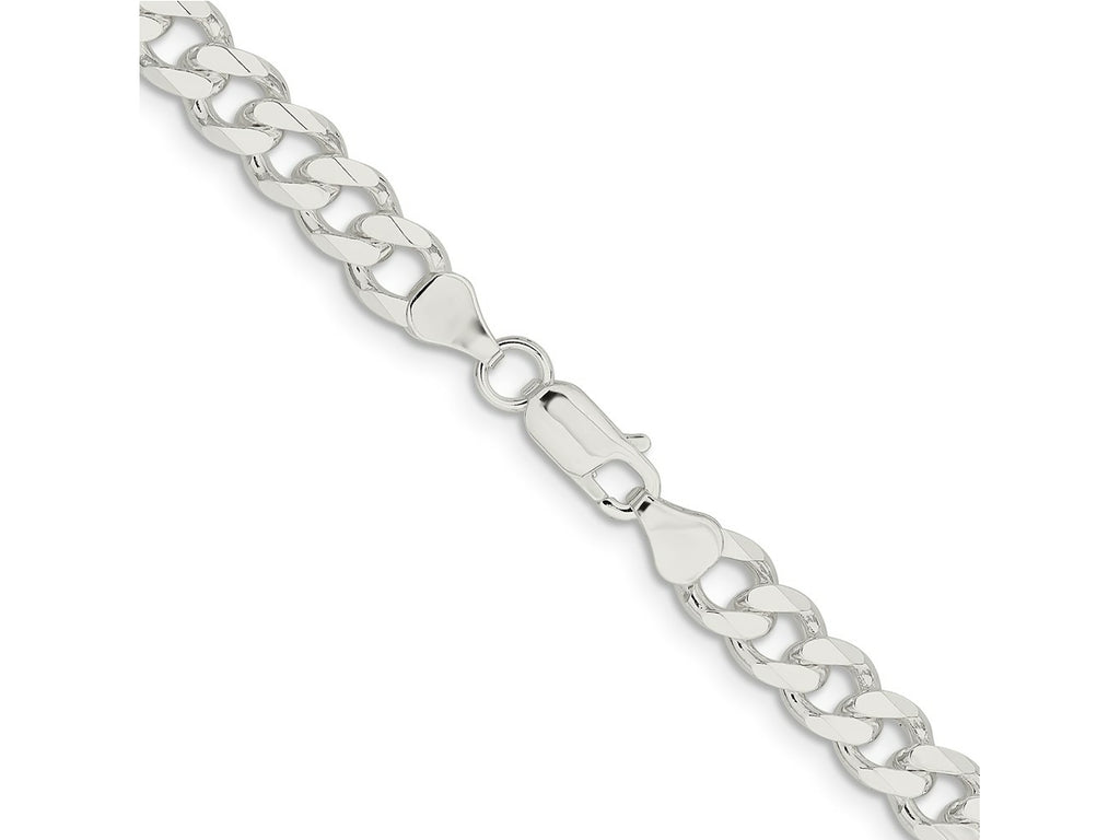 FJC Finejewelers 925 Sterling Silver Curb Bracelet Chain 9 Inches x 7.5 mm