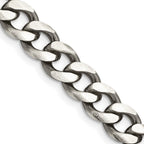 FJC Finejewelers 925 Sterling Silver Antiqued Curb Chain 20 Inches x 7.5 mm