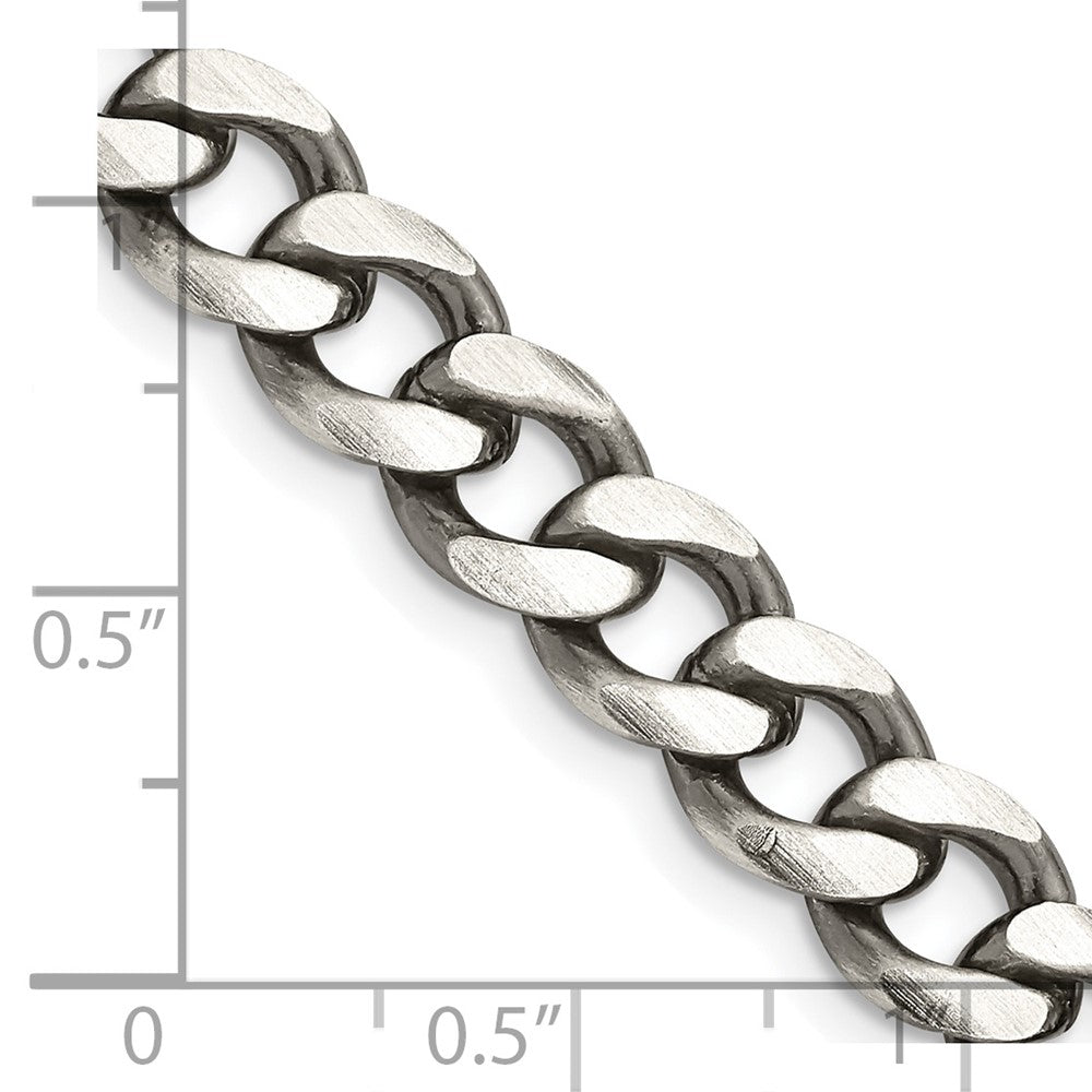 FJC Finejewelers 925 Sterling Silver Antiqued Curb Chain 20 Inches x 7.5 mm