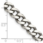 FJC Finejewelers 925 Sterling Silver Antiqued Curb Chain 20 Inches x 7.5 mm